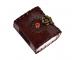 Handmade Leather Journal God's Eye Book Of Shadows Red Stone Wicca Diary Diary